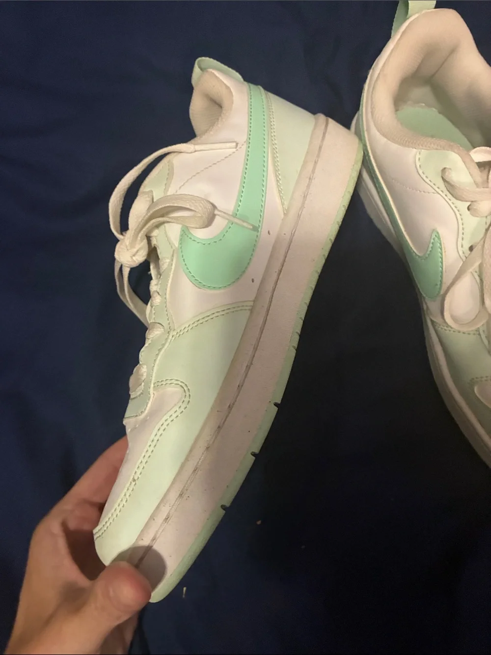 Nike Women’s Low-Top Sneakers in Mint Green and White